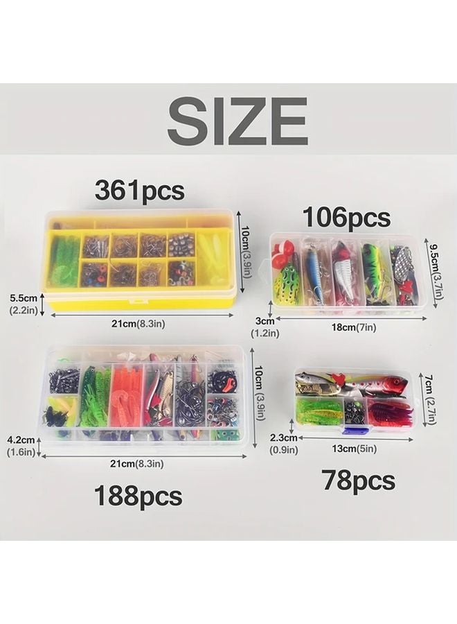Luoya 106pcs Fishing Lures Kit Bait Set Artificial Lure - Image 3
