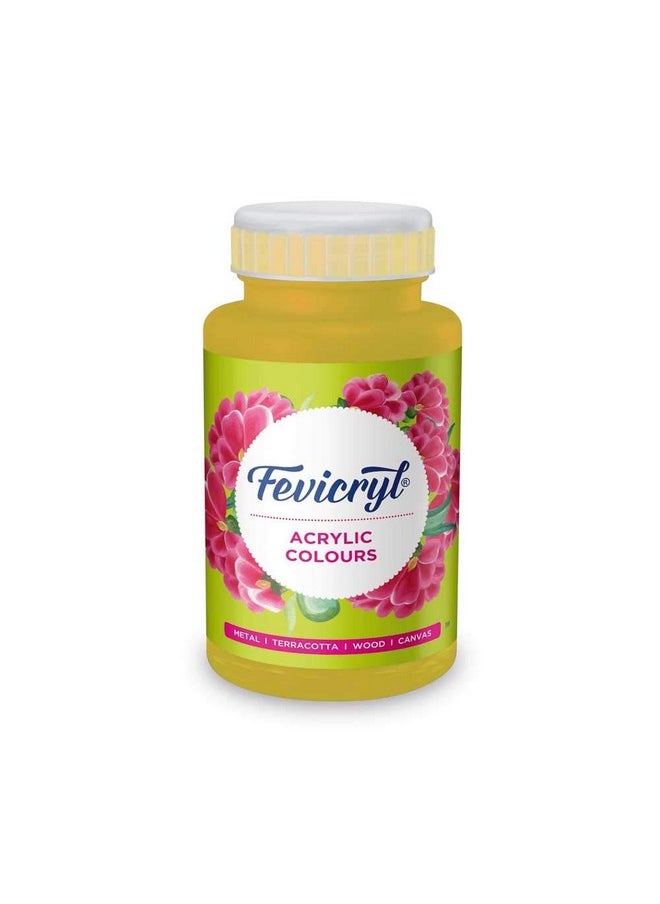 Pidilite - Pidilite Fevicryl Acrylic Painting Color (Neon Yellow, 500ml) - Image 1
