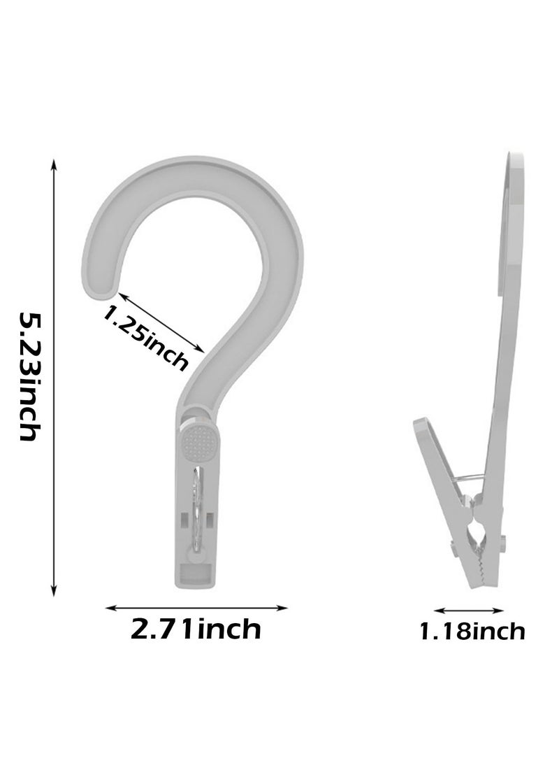 Zikra 24pcs Laundry Hooks Plastic Clothes Boot Hangers Pins Super Strong Hanger Clips for Laundry Hooks Boot Hangers Plastic Clothes Pins Hanger Clips for Bathroom Travel Portable,White - Image 2