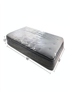 Uboxes Uboxes Twin Size Mattress Covers, 40" x 12" x 86", Clear, 2 Pack  - Image 1