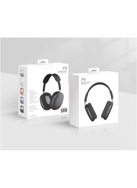 P9 Bluetooth Wireless Headset Over-Ear Headphone With Mic Black