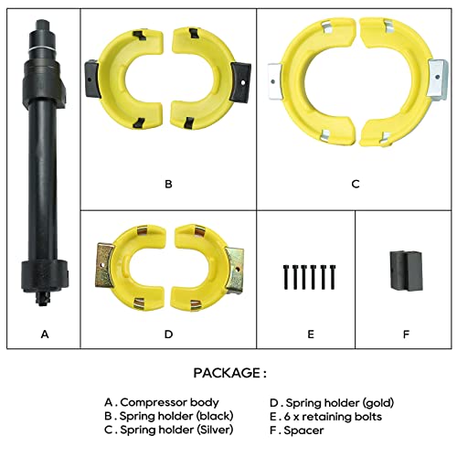 ATPEAM Macpherson Strut Spring Compressor Kit Universal Interchangeable Fork Coil Extractor Tool Set - Image 2