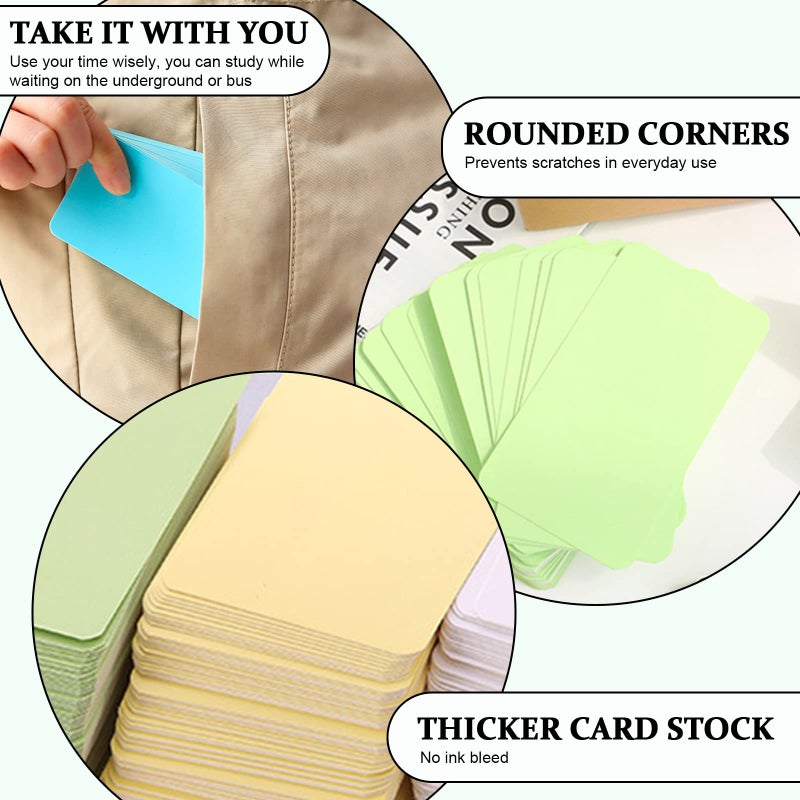 SNOMEL 120Pcs Small Blank Paper Message Note Business Cards, 8 Colors - Image 3