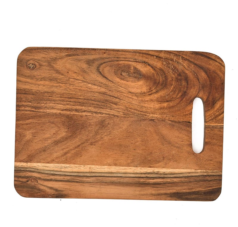OGGN Handmade Acacia Wood Chopping Board, Natural Wooden Vegetable & Fruit Chopper, Knife-Friendly Cutting Boards, Multipurpose Cutter Pad for Kitchen (27.9 X 20.3 cm) - Image 4
