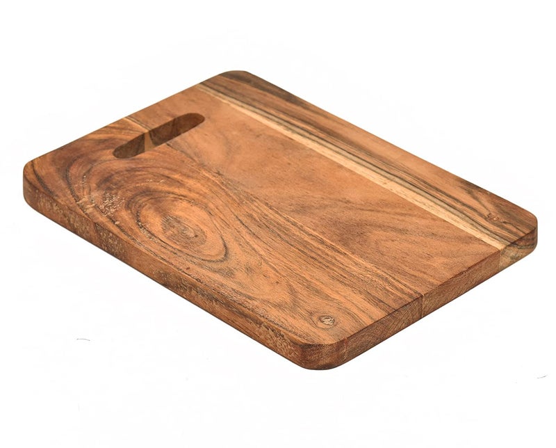 OGGN Handmade Acacia Wood Chopping Board, Natural Wooden Vegetable & Fruit Chopper, Knife-Friendly Cutting Boards, Multipurpose Cutter Pad for Kitchen (27.9 X 20.3 cm) - Image 3