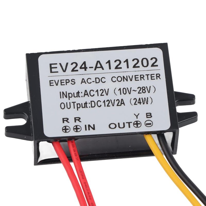 محول 2A من تيار متردد 10-28V إلى تيار مستمر 12V، IP67 محول خفض جهد تيار مستمر 12V مع 4 كابلات، محولات خفض جهد SMD مدمجة للمحرك، المضخة، جهاز التوجيه، كاميرا المراقبة، قطعة واحدة - Image 1