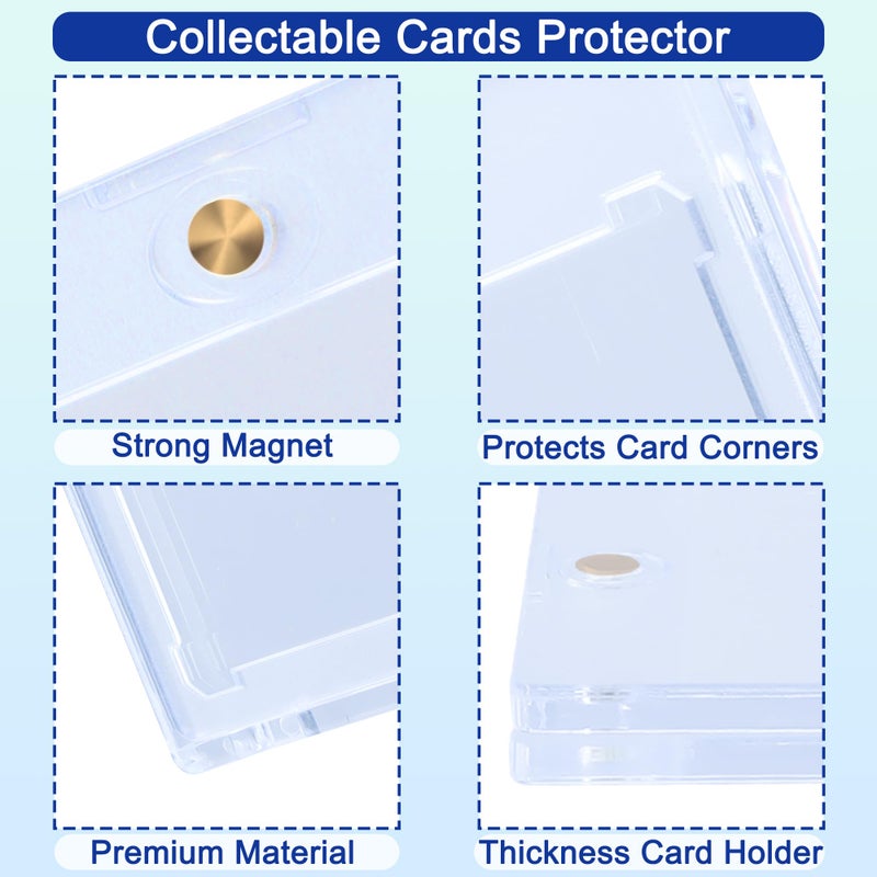 QTYORD 50 Pack 35PT Magnetic Card Holder for Trading Cards, One-Touch Card Case Holder for Baseball Football Sports MTG TCG Collectable Cards - Image 5