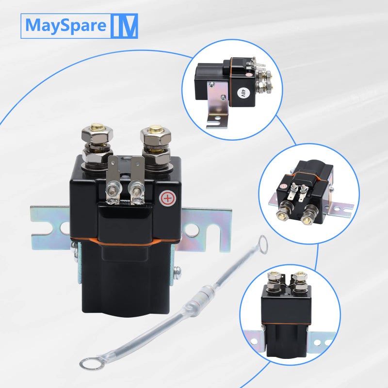 MaySpare 48V Golf cart Solenoid,4 Terminal Solenoid Coil, Albright Solenoid for Club Car 95-Up DS and 04-08 Precedent Golf Carts 101908701,102774701 - Image 3