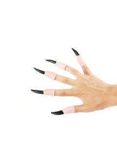 BinaryABC Halloween Costume Propszombie Witch Fake Fingers Nailscary Halloween Propshalloween Horror Nights 20Pcs Red Black  - Image 3