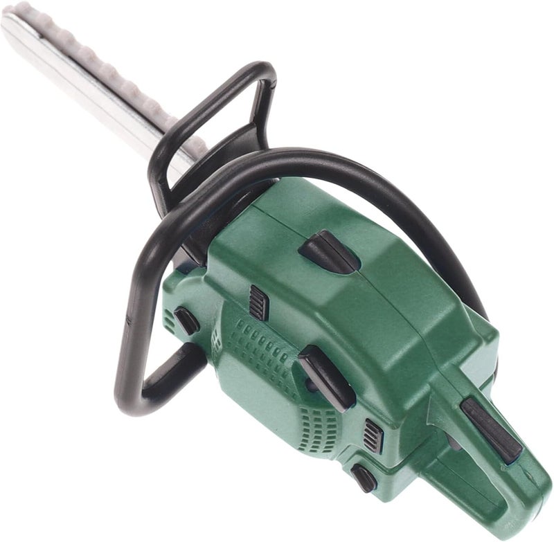 klarako Miniature Chainsaw Toy Mini Chainsaw Model Dollhouse Garden Tool PVC Simulation Chainsaw Prop Forestry Worker Model Photography Props Green - Image 1