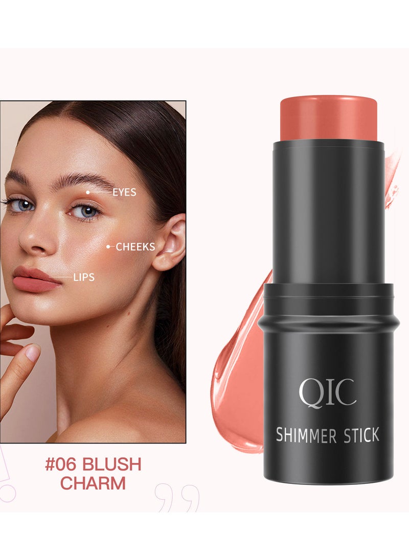 QIC أحمر خدود لامع متعدد الاستخدامات للوجه والشفاه 06  - Image 1