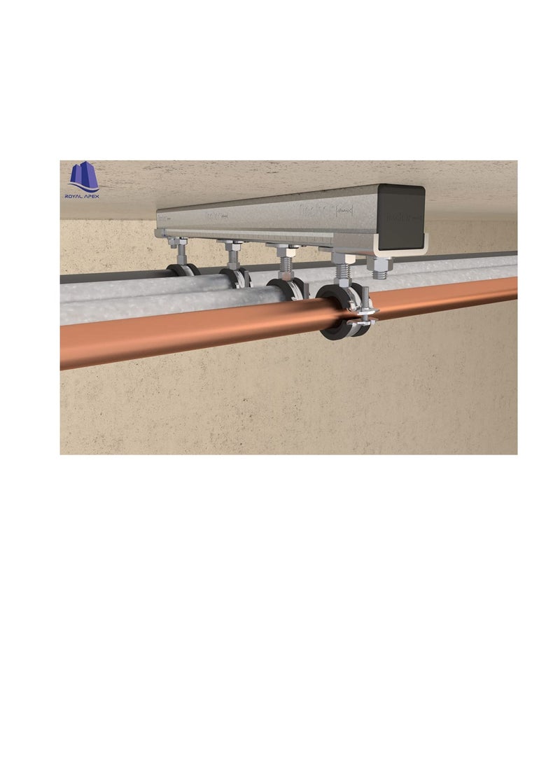 Heavy Duty Adjustable Two-screw Pipe Galvanized Iron (GI) Clamp with Rubber Lined or Unlined for Wall Ceiling Mount Pipe Supports, Split Ring Hanger (2 Inch, Pack of 10)  - Image 2