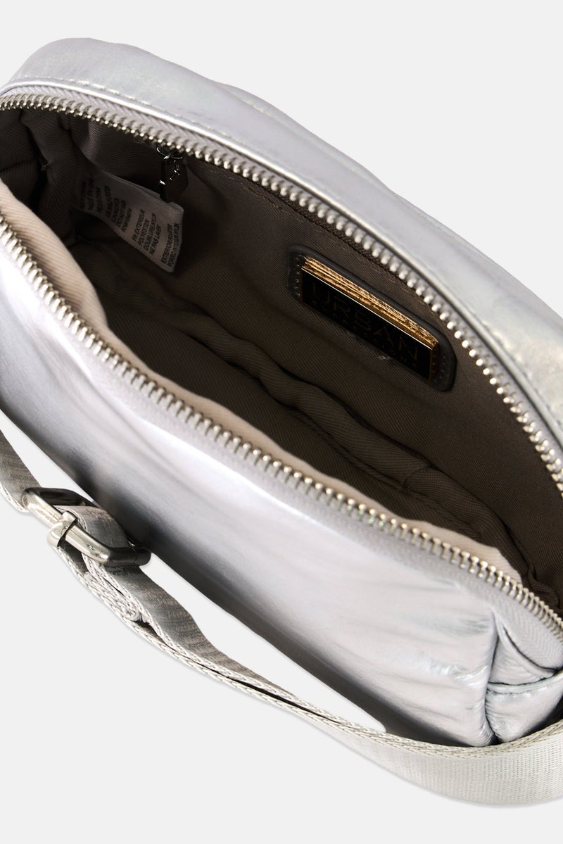 Urban Expressions Women Plain Fanny Bag 19 L x 13 H x 5 W cm Silver - Image 3