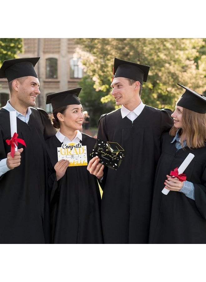 Fighting to Achieve Fighting to Achieve 36 Packs 3D Graduation Cards 2024 with Envelopes, Black and Gold Grad Card-DIY Congrats Grad Card for College & High School Party  - Image 3