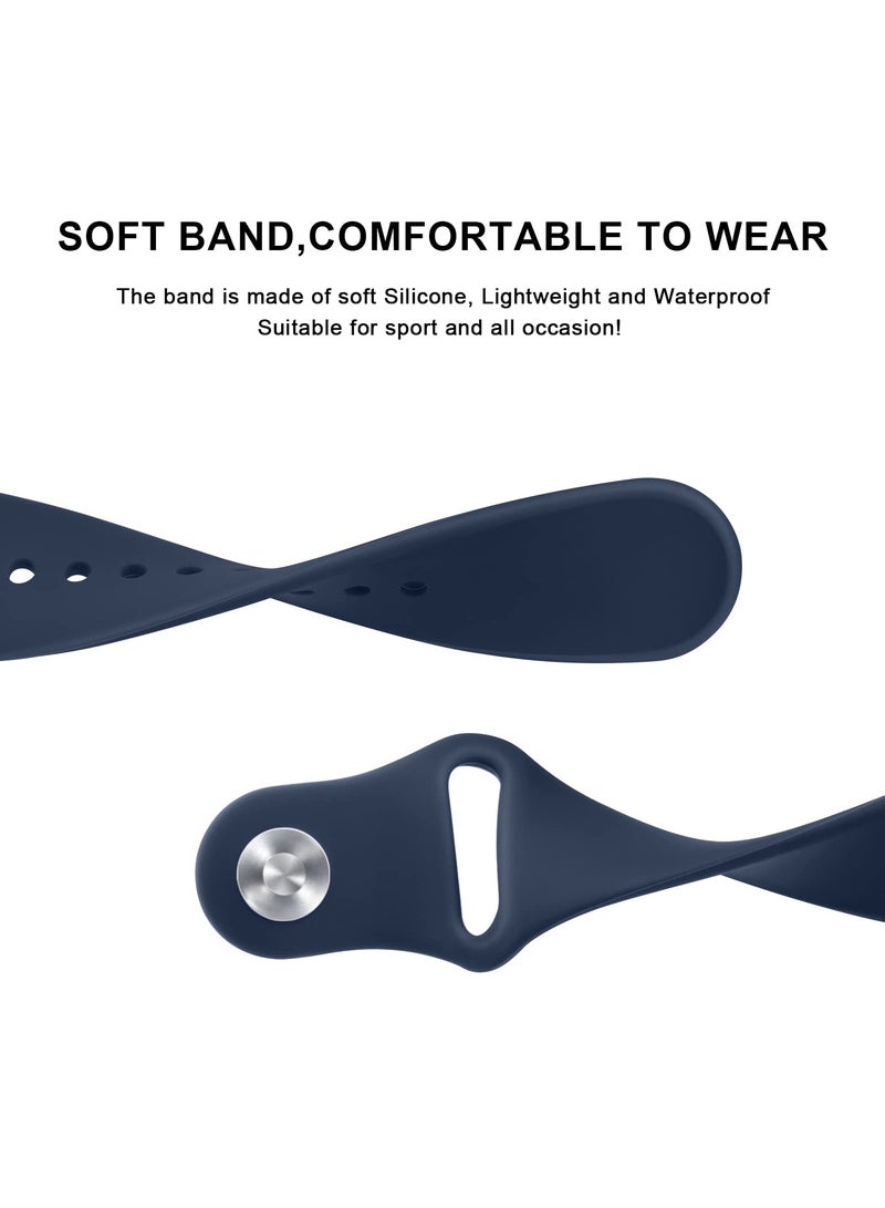 Silicone Replacment Band Compatible with Samsung Galaxy Watch 7,FE,6 / 6 Classic,5 / 5 Pro,4 / 4 Classic, Quick Release Silicone Straps for Women Men,Blue - Image 3