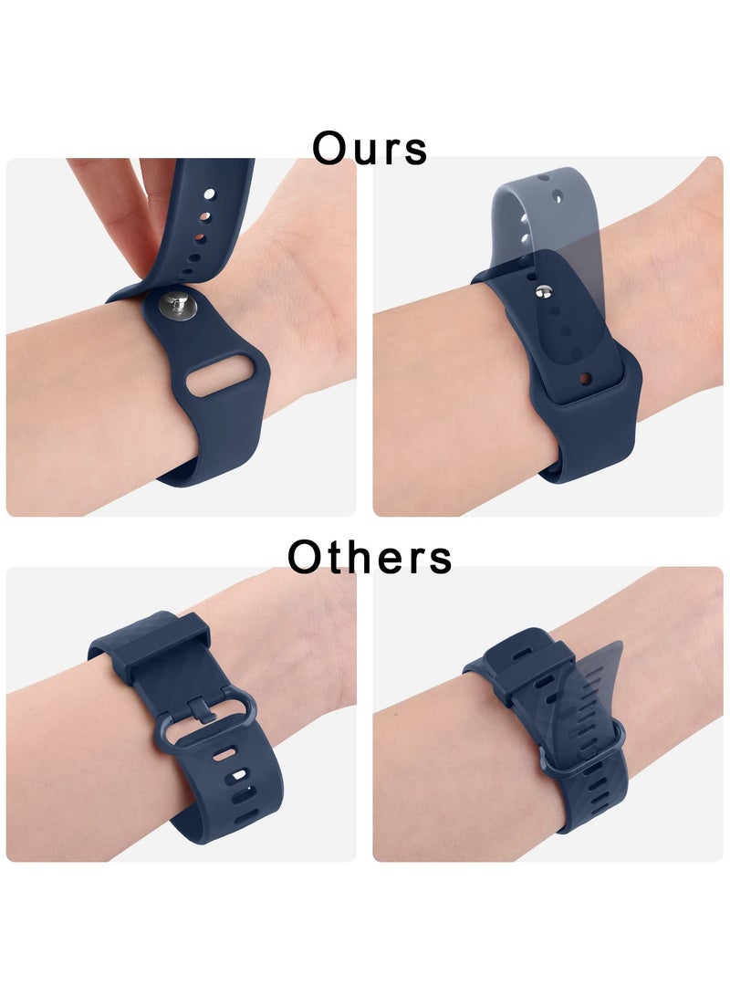 Silicone Replacment Band Compatible with Samsung Galaxy Watch 7,FE,6 / 6 Classic,5 / 5 Pro,4 / 4 Classic, Quick Release Silicone Straps for Women Men,Blue - Image 4