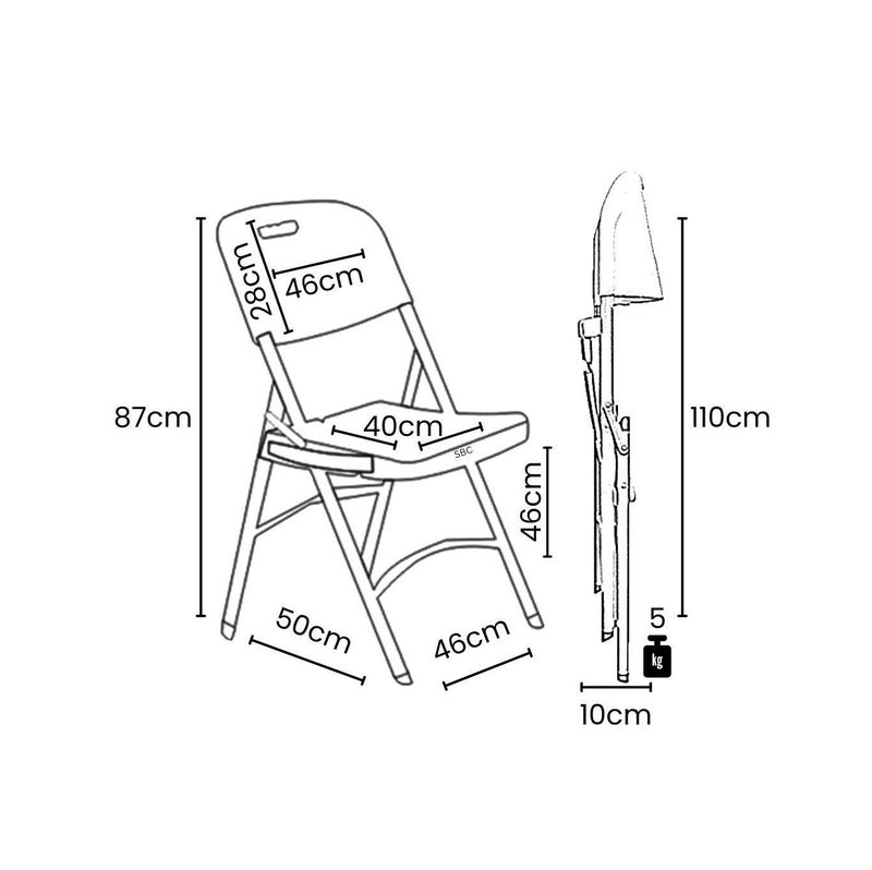 صن بوت كوميرس كرسي قابل للطي محمول - إطار فولاذي متين مع مقعد ومسند ظهر مريحين - أصفر - Image 2