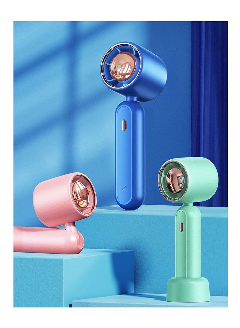 JOYROOM مروحة صغيرة محمولة تعمل بالبطارية مع بطارية 2000 مللي أمبير في الساعة أو مروحة صغيرة شخصية تعمل بمنفذ USB، 3 سرعات، تدفق هواء معزز، مروحة جيب هادئة قابلة لإعادة الشحن للمنزل، خارجي-أخضر - Image 5