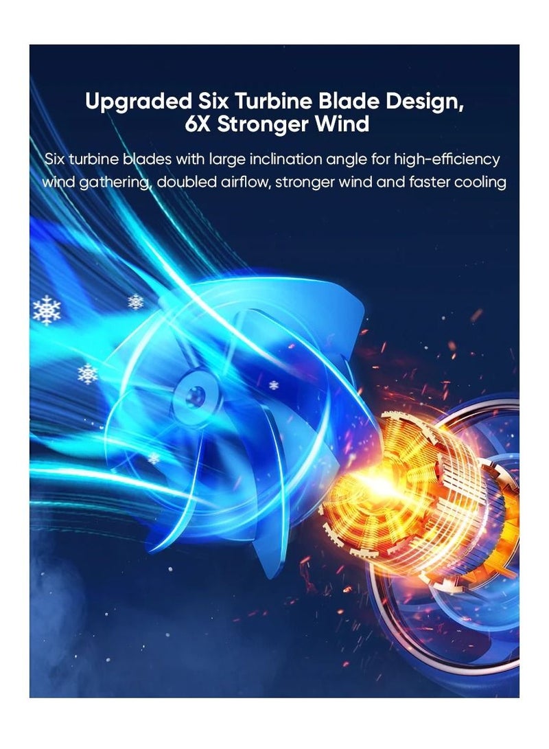 JOYROOM مروحة صغيرة محمولة تعمل بالبطارية مع بطارية 2000 مللي أمبير في الساعة أو مروحة صغيرة شخصية تعمل بمنفذ USB، 3 سرعات، تدفق هواء معزز، مروحة جيب هادئة قابلة لإعادة الشحن للمنزل، خارجي-أخضر - Image 4