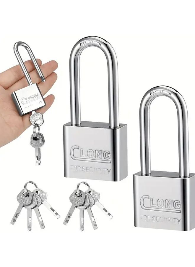Heavy Duty Long Lock With Key Durable Electroplated Finish Ideal For Sheds Gym Storage Cabinets - Image 2