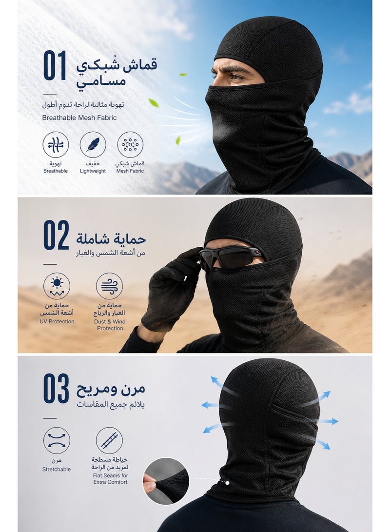 2 Piece Ice Silk Nylon Face Cover, UPF50+ Sun Protection & Dust Proof, Breathable Lightweight for Daily Use, Outdoor Commuting, Sports, Gentle on Sensitive Skin, Reusable & Washable, Suitable for Women, Outdoor Workers and Sports Enthusiasts - Image 4