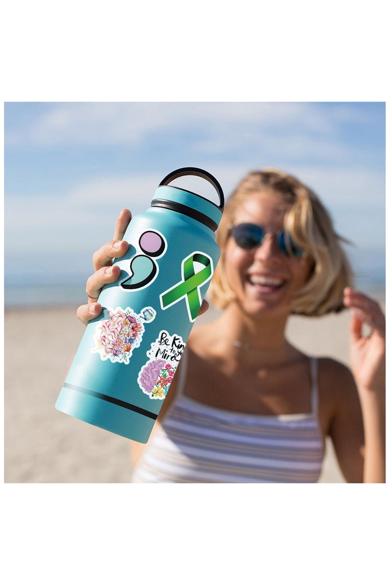 ORAINBOW 50PCS Mental Health Stickers Water Bottle Stickers Laptop Stickers Skateboard Stickers Luggage Stickers Case Stickers Waterproof Stickers Gift Stickers DIY Stickers for Kids Teens - Image 5