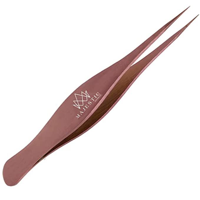 Majestic Bombay Fine Point Tweezers for Women and Men  Splinter Ticks Facial Brow and Ingrown Hair RemovalSharp Needle Nose Surgical Tweezers Precision Pluckers best tweezers for chin hair
