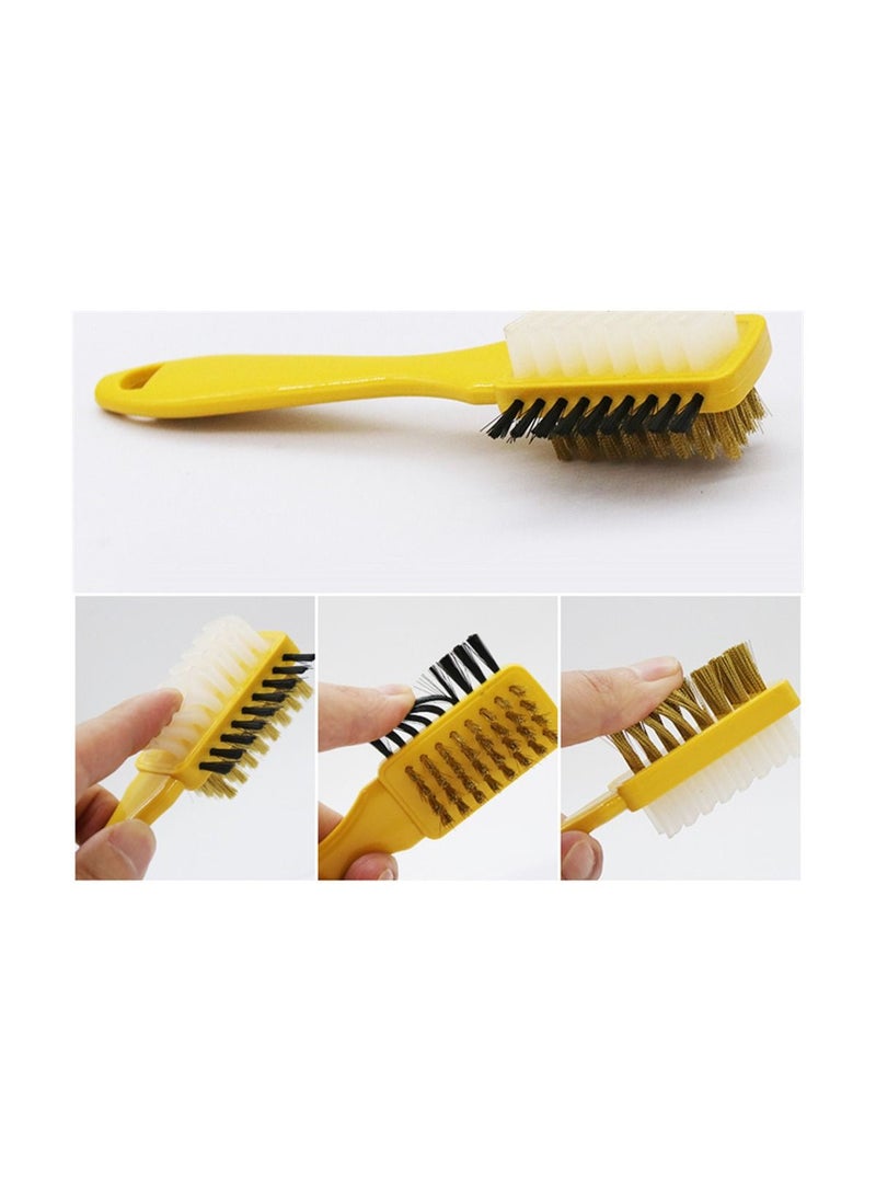 3-Side Multi-Purpose Shoe Brush for Suede Matte Leather - Image 5