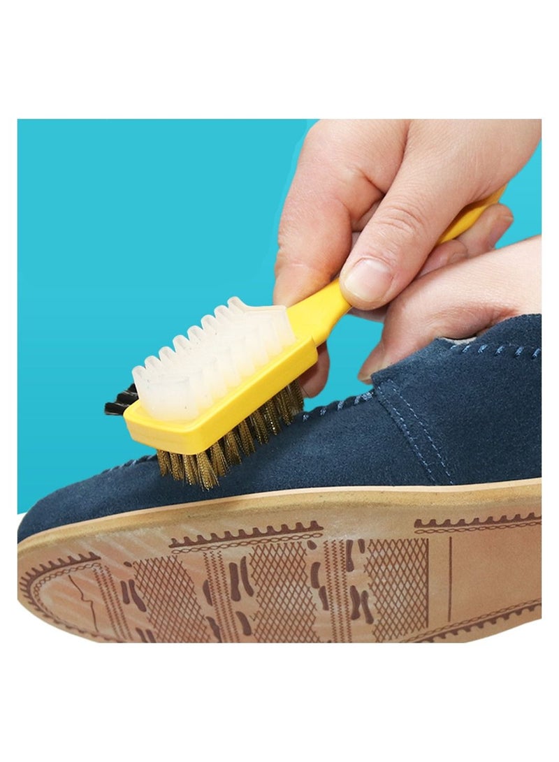 3-Side Multi-Purpose Shoe Brush for Suede Matte Leather - Image 3