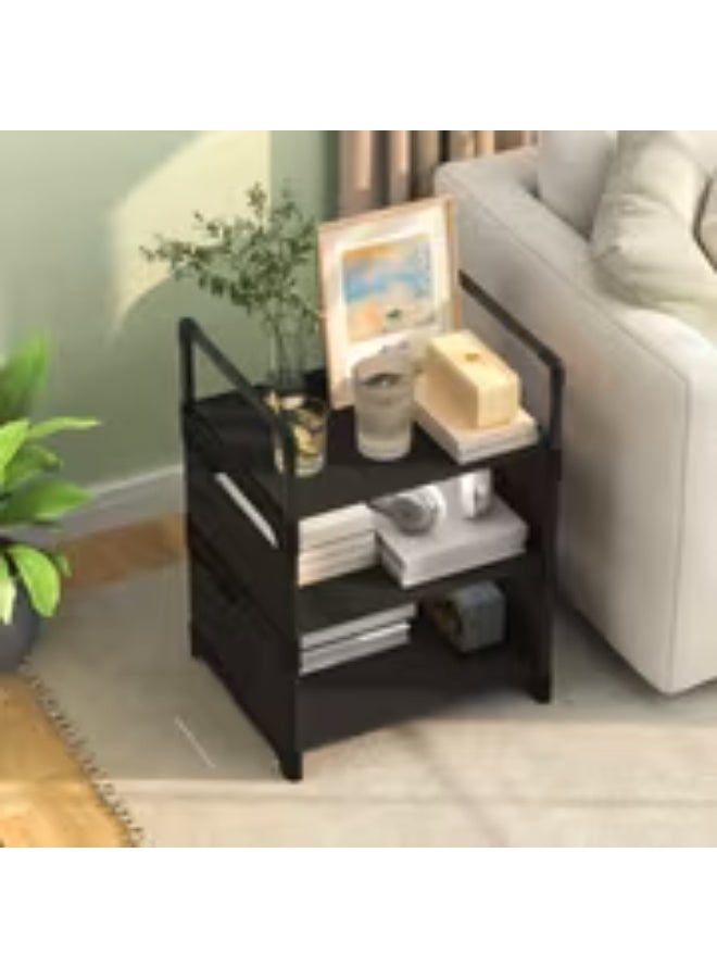 إيروريكس رف تخزين أسود ثقيل التحمل 3 طبقات – هيكل معدني مع أرفف بلاستيك، تركيب سهل بدون أدوات موفر للمساحة - Image 3