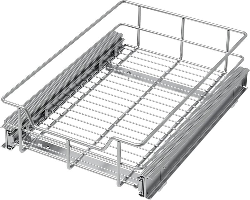 STORKING Pull Out Cabinet Organizer 11" W X 17" D, Slide Out Drawers For Kitchen Organizers and Storage, Pull Out Drawers For Cabinets Capacity Heavy Duty Caddy, Cabinet Shelves Chrome-Plated, Bathroom Pantry - Image 1