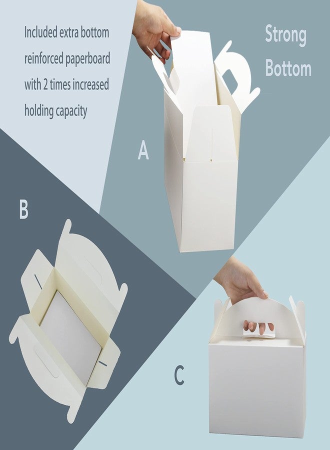 HUAPRINT 30 Pack White Gift Boxes,9.45x5x5 inches Treat Gable Box For Party Favor Goodie Birthday Baby Shower Wedding Christmas - Image 3