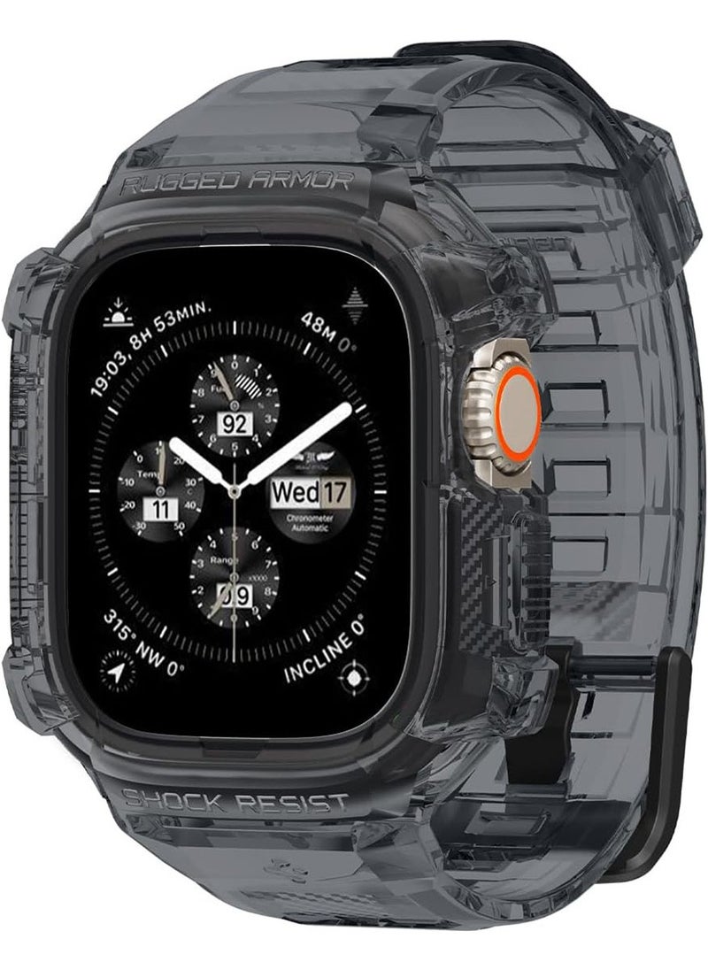 Spigen - غطاء حماية Rugged Armor Pro لساعة Apple Watch Ultra مقاس 49 ملم مع حزام - كريستال فضائي - Image 1