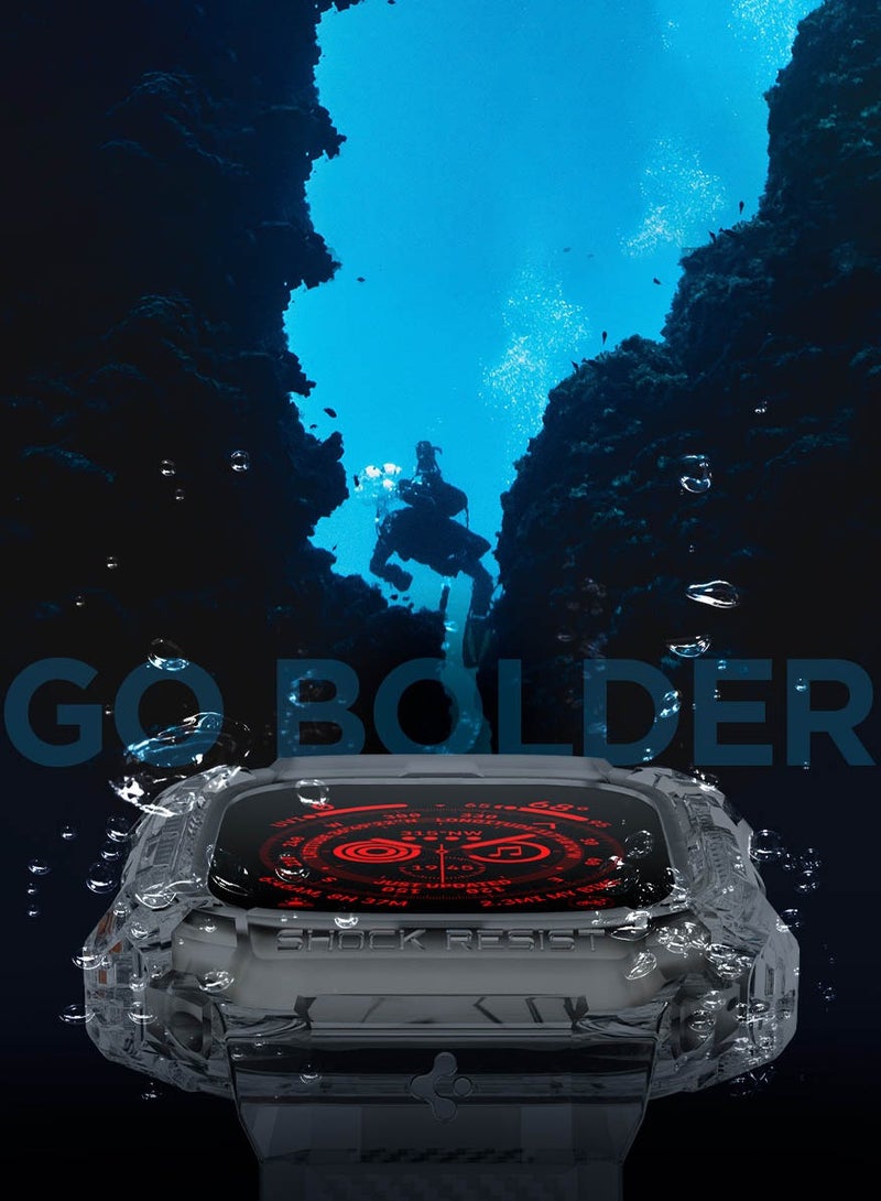 Spigen غطاء حماية Rugged Armor Pro لساعة Apple Watch Ultra مقاس 49 ملم مع حزام - كريستال فضائي - Image 3