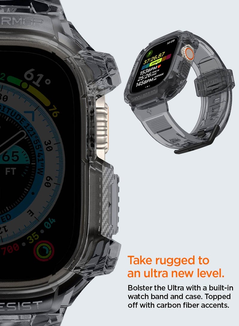 Spigen غطاء حماية Rugged Armor Pro لساعة Apple Watch Ultra مقاس 49 ملم مع حزام - كريستال فضائي - Image 4