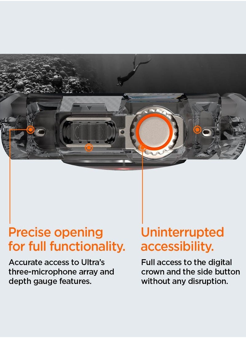 Spigen - Rugged Armor Pro for Apple Watch Ultra 49mm Case Cover with Band - Space Crystal - Image 1