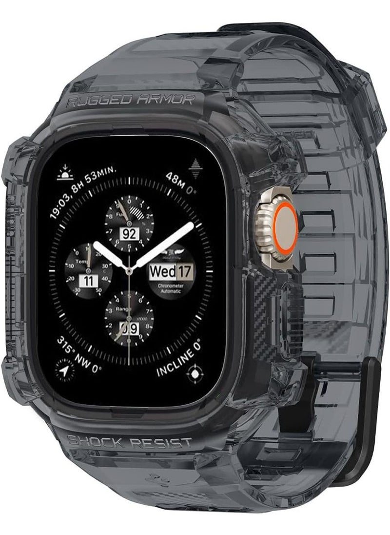 Spigen - Rugged Armor Pro for Apple Watch Ultra 49mm Case Cover with Band - Space Crystal - Image 1