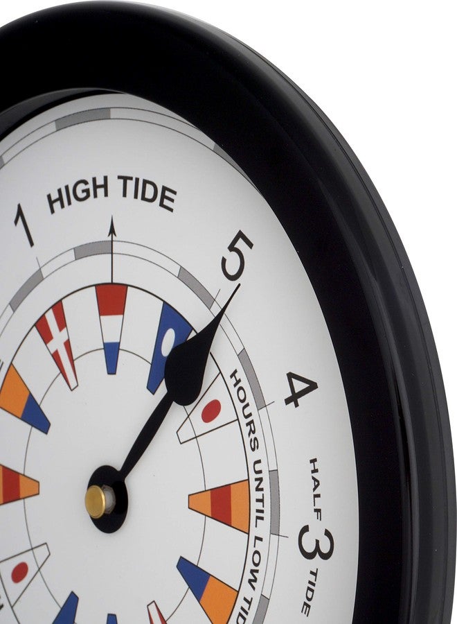 JUSTIME 8.5 Inch Atlantic Tide Clock for East Coast, High Tide Low Tide Clock with Plastic Water Resistant Case, Colorful Graphics Designed Home Wall Décor(TT020-Flag Black) - Image 4