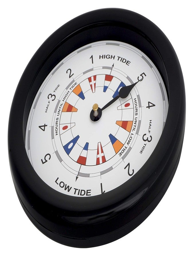 JUSTIME 8.5 Inch Atlantic Tide Clock for East Coast, High Tide Low Tide Clock with Plastic Water Resistant Case, Colorful Graphics Designed Home Wall Décor(TT020-Flag Black) - Image 3