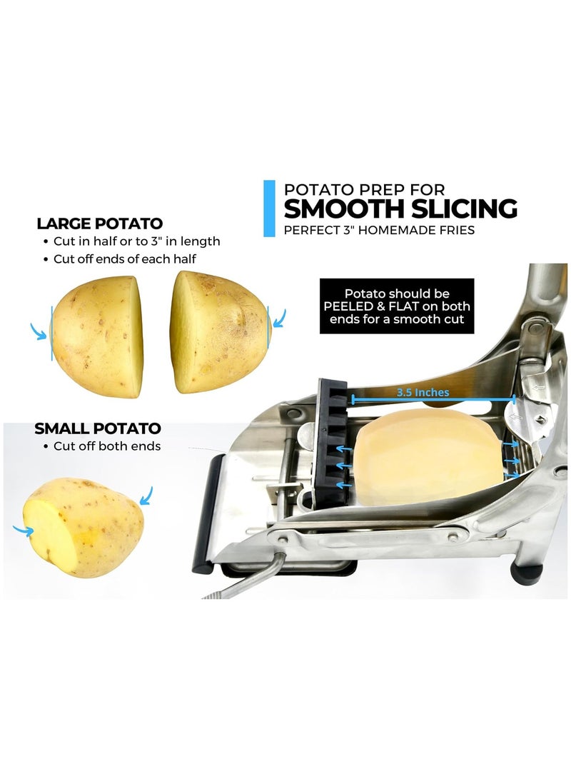 Denx French Fry Potato Cutter Stainless Steel 2 Blade  - Image 4