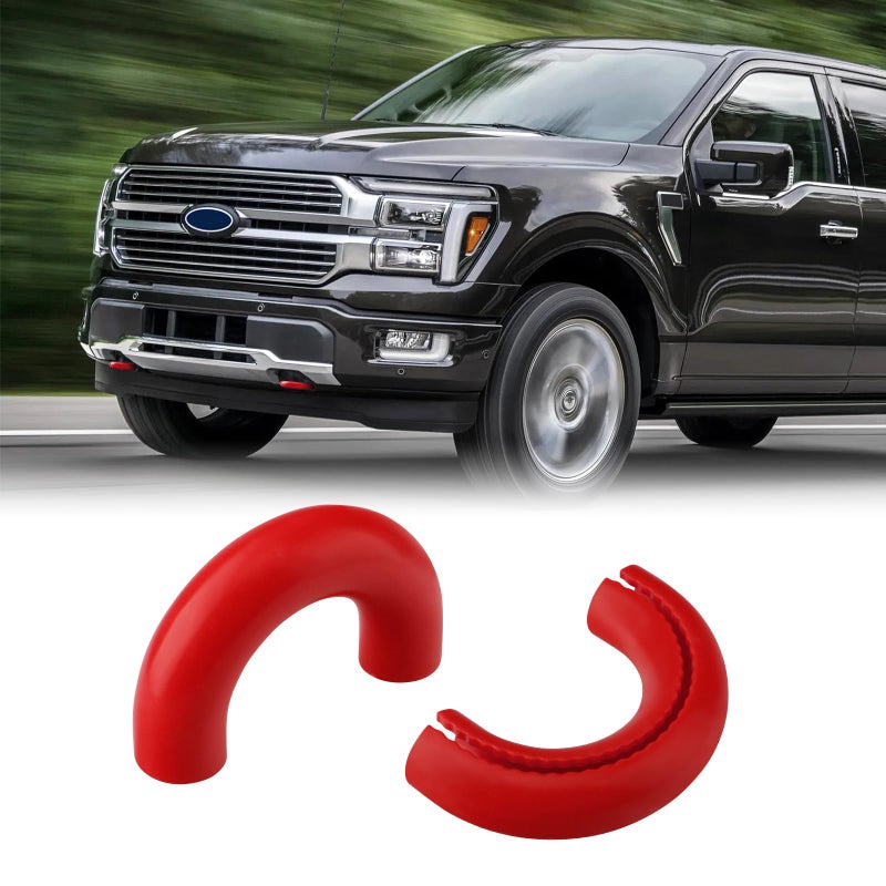TECHPICCO Tow Hooks Covers for Ford F150 20042025 Bronco BaseBig BendOuter Banks 20212025 Compatible with Toyota Tundra Accessories 20172021 Red