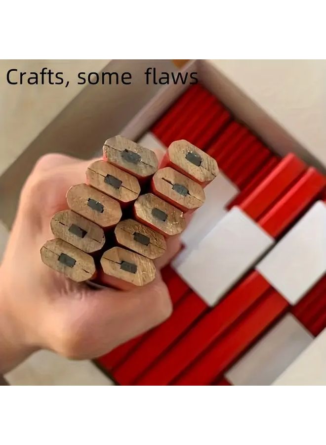 5pcs Flat Tip Carpentry Pencils Heavy Duty Construction Non Slip Grip for Woodworking Drafting - Image 2