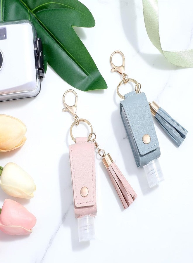 BdelrinQue 2 PCS Sanitizer Holder for Bags, Sanitizer Keychain, Light Blue and Pink, Portable Key Chains Rings for Travelers(Empty Bottle) - Image 5