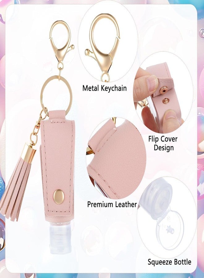 BdelrinQue 2 PCS Sanitizer Holder for Bags, Sanitizer Keychain, Light Blue and Pink, Portable Key Chains Rings for Travelers(Empty Bottle) - Image 3