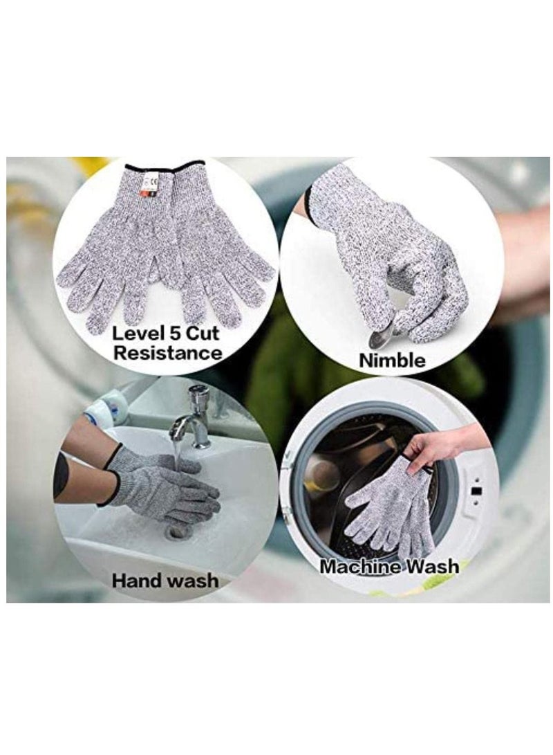 KASTWAVE Cut Resistant Sleeves Proof Gloves,18-Inch Cut Resistant Knit Sleeves grade 5 anti-cut Safety Glove,1 set Anti-cut arm cover for Kitchen Butcher Outdoor Work Protective Hands - Image 5