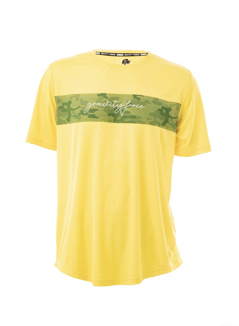 گریوِٹی فورس تيشيرت جرافيتي فورس رجالي واسع بياقة دائرية | أكتاف منسدلة وأكمام نصفية | قطن سريع الجفاف | ملابس كاجوال، رياضية، وللاستخدام الخارجي - Image 1