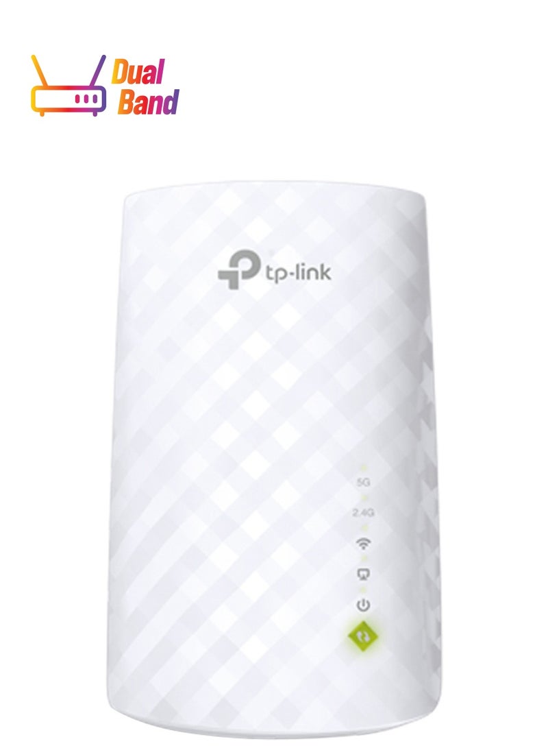 TP-LINK RE200 AC750 Dual Band Mesh Wi-Fi Range Extender 433 Mbps 5GHz and 300Mbps 2.4GHz Speed White - Image 1