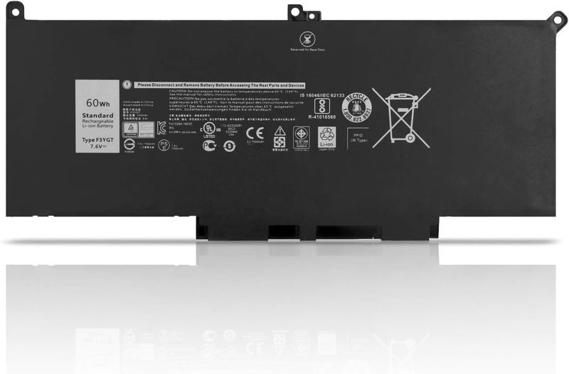 Lynacz Original F3YGT (60WH) Battery For Dell Latitude (7280 7290 7380 7390 7480 7490 E7280) Series, Replace - Image 2