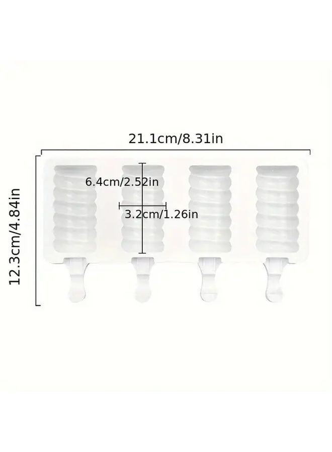 1pc Silicone Ice Cream Mold Diy Reusable Non Stick Cooling Treats Kitchen - Image 3