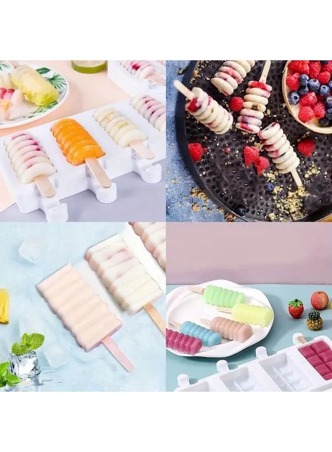 1pc Silicone Ice Cream Mold Diy Reusable Non Stick Cooling Treats Kitchen - Image 2